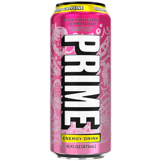 PRIME Energy Drink – Strawberry Lemonade | NEW & RARE FLAVOUR | 200mg Caffeine | Sugar Free (Pre-Order) image 0