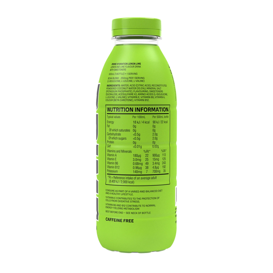 PRIME Hydration Lemon Lime - 16.9 fl.oz (500ml) UK Bottle image 1