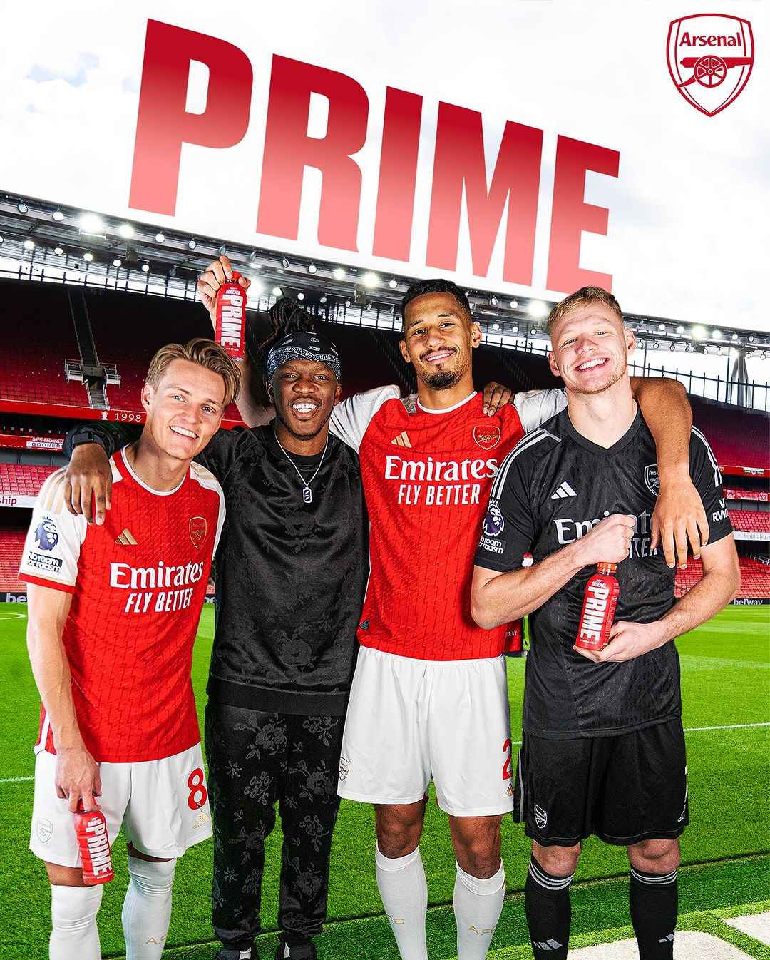 PRIME Hydration Arsenal & Erling Haaland Soccer Bundle Limited Edition image 1