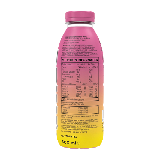 PRIME Hydration Strawberry Banana - 16.9 fl.oz (500ml) USA Bottle image 1