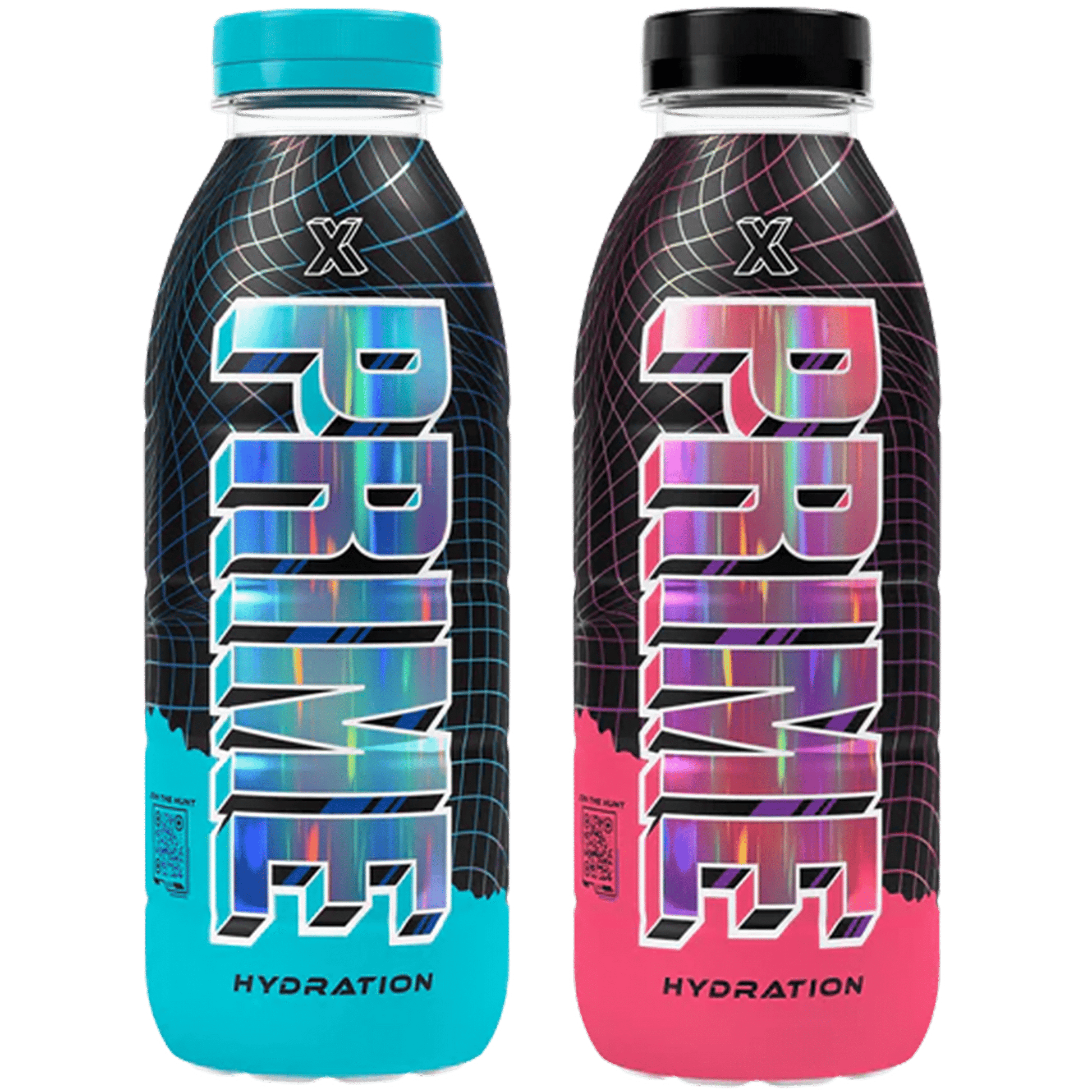 PRIME Hydration X Blue & Pink RARE HOLO Limited Edition Bundle (UK Bottle) image 0
