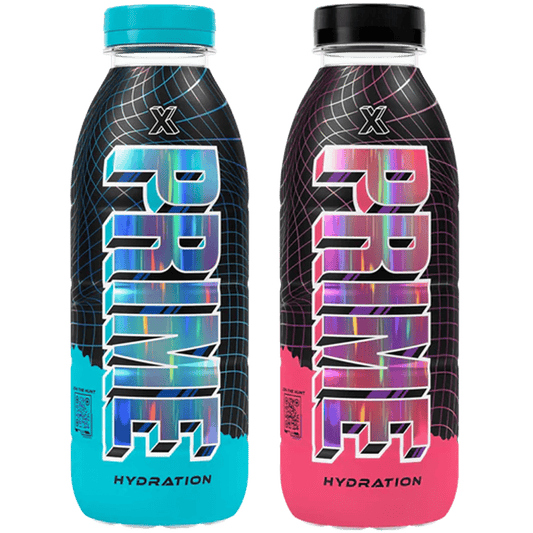 PRIME Hydration X Blue & Pink RARE HOLO Limited Edition Bundle (UK Bottle) image 0