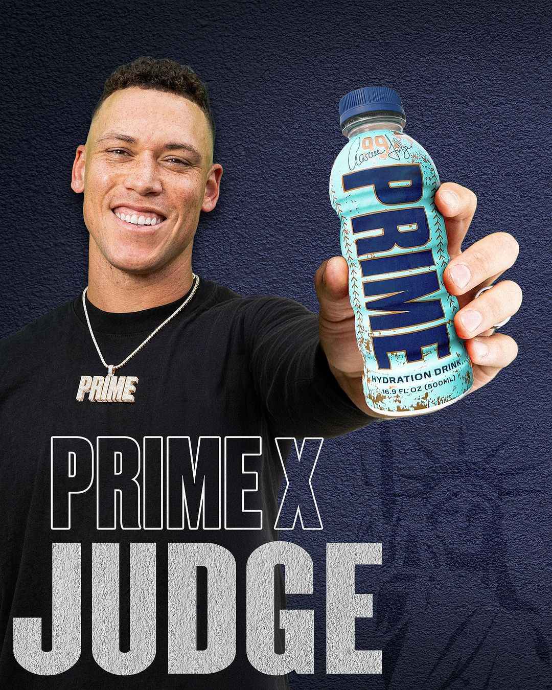 PRIME Hydration Aaron Judge 99 Blue Limited Edition - 16.9 fl.oz (500ml) image 2