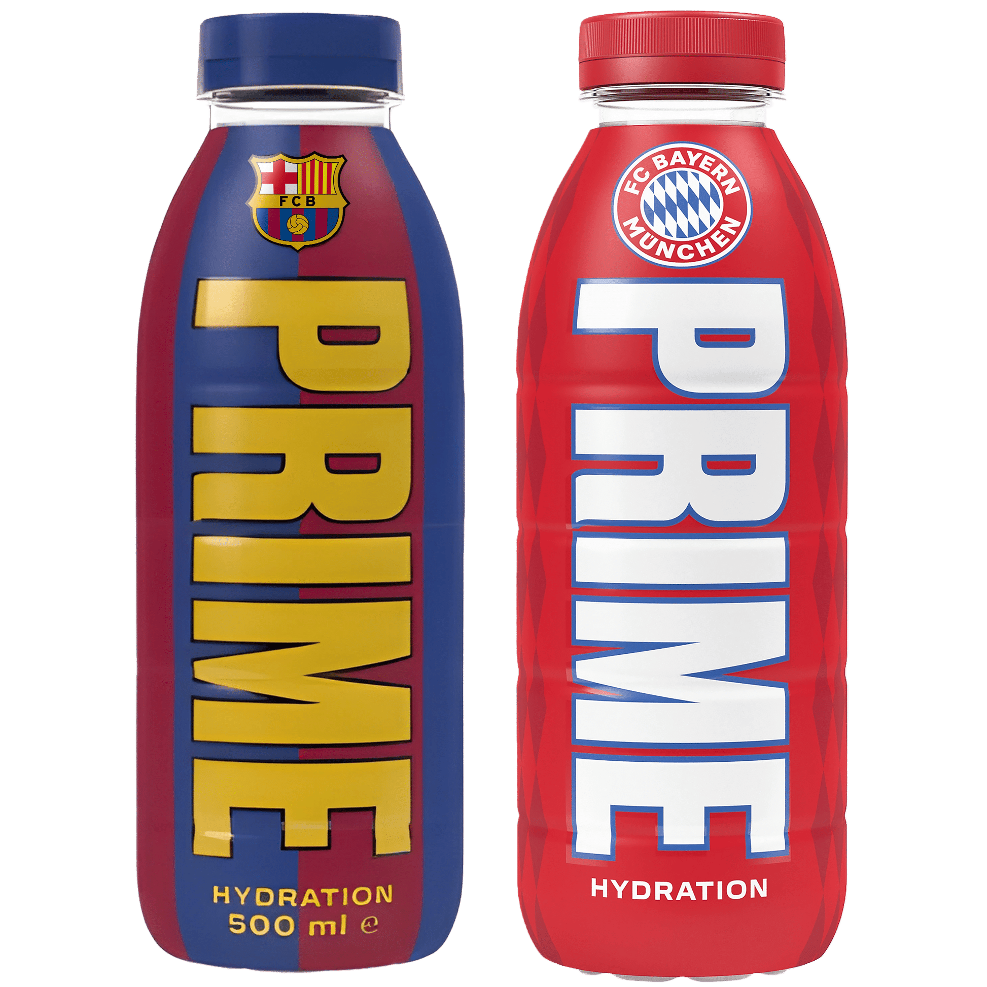 PRIME Hydration FC BARCELONA &amp; Bayern Munich Bundle Limited Edition Bottle image 0