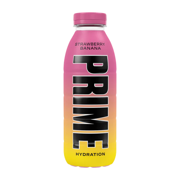 PRIME Hydration Strawberry Banana - 16.9 fl.oz (500ml) USA Bottle image 0