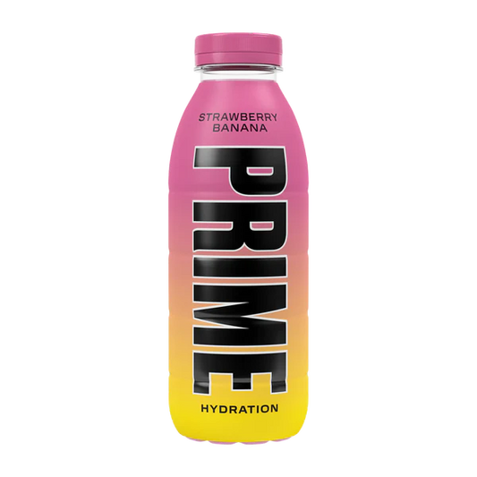 PRIME Hydration Strawberry Banana - 16.9 fl.oz (500ml) USA Bottle image 0