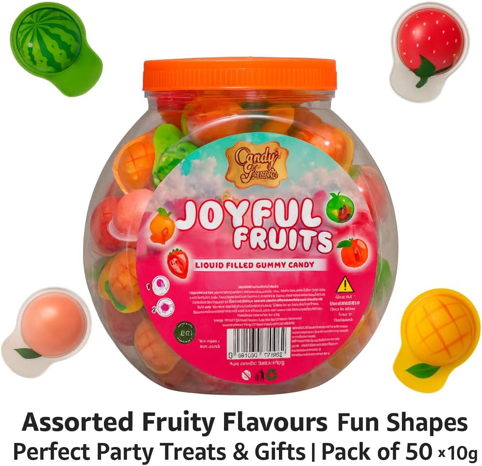 Candy Paradise Joyful Fruits – x50 Liquid Filled Gummies with Assorted Fruity Flavours