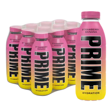 PRIME Hydration Strawberry Banana - 16.9 fl.oz (500ml) USA Bottle image 2