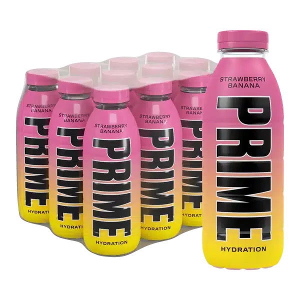 PRIME Hydration Strawberry Banana - 16.9 fl.oz (500ml) USA Bottle image 2