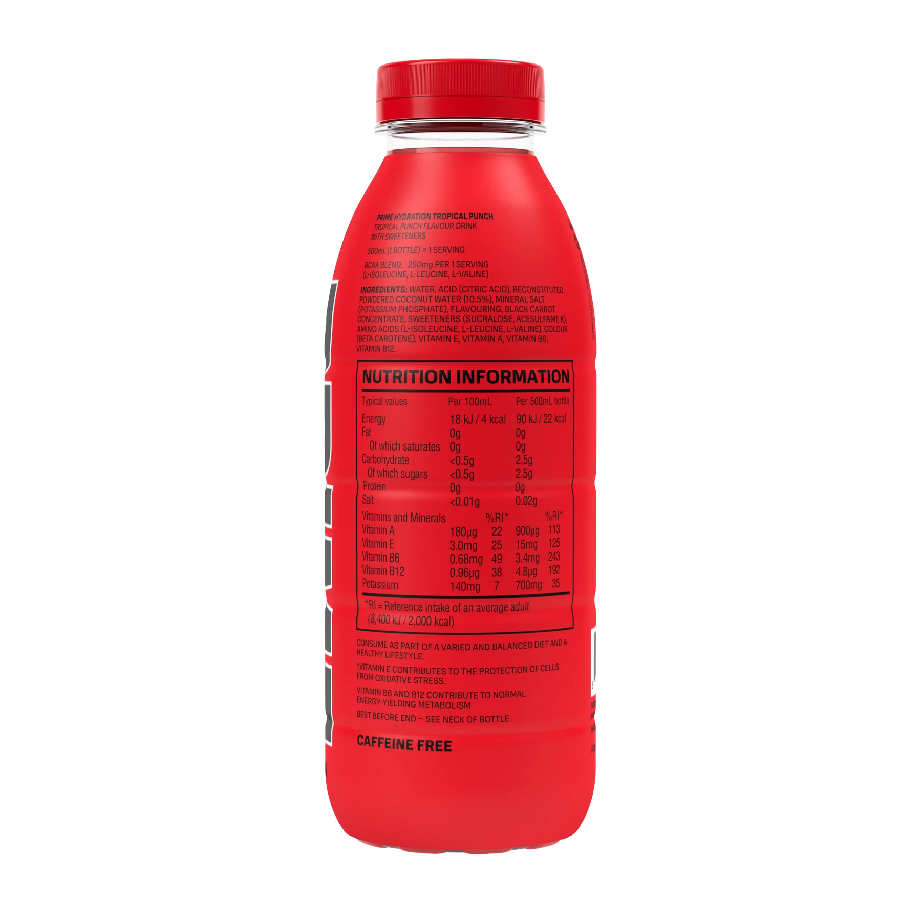 PRIME Hydration Tropical Punch - 16.9 fl.oz (500ml) UK Bottle image 1