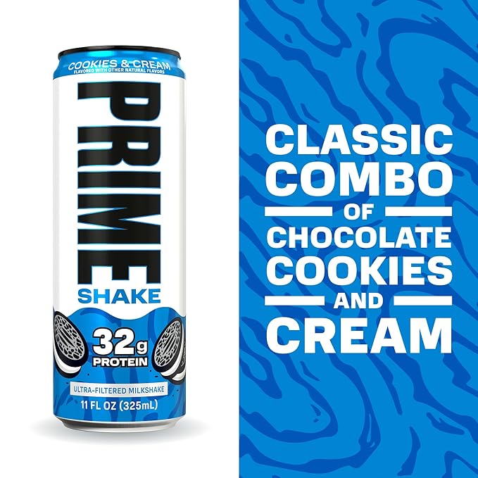 PRIME Shake – Cookies &amp; Cream | 32g Protein | Ultra-Rare New PRIME Line (Pre-Order) image 3