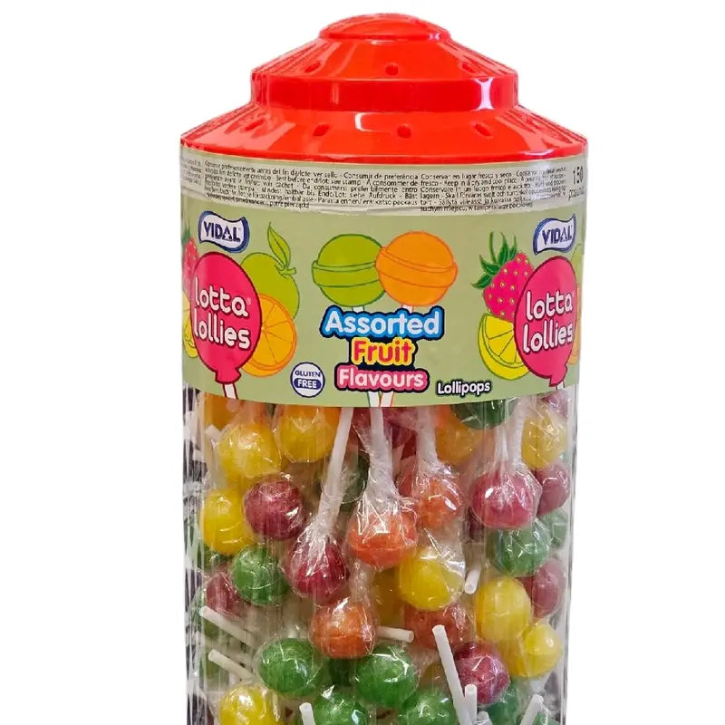 Vidal Lollies Jar (150 Lollies): Traffic Light, Assorted Fruit Flavors and Tongue Painters, Sour Blue Raspberry Tongue Painter Lollies