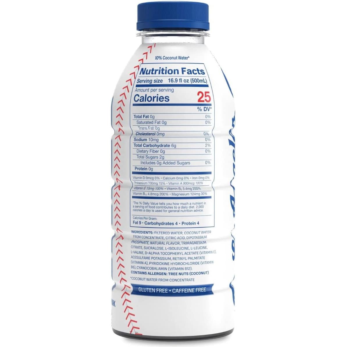 PRIME Hydration LA Dodgers White V1 Limited Edition - 16.9 fl.oz (500ml) image 1