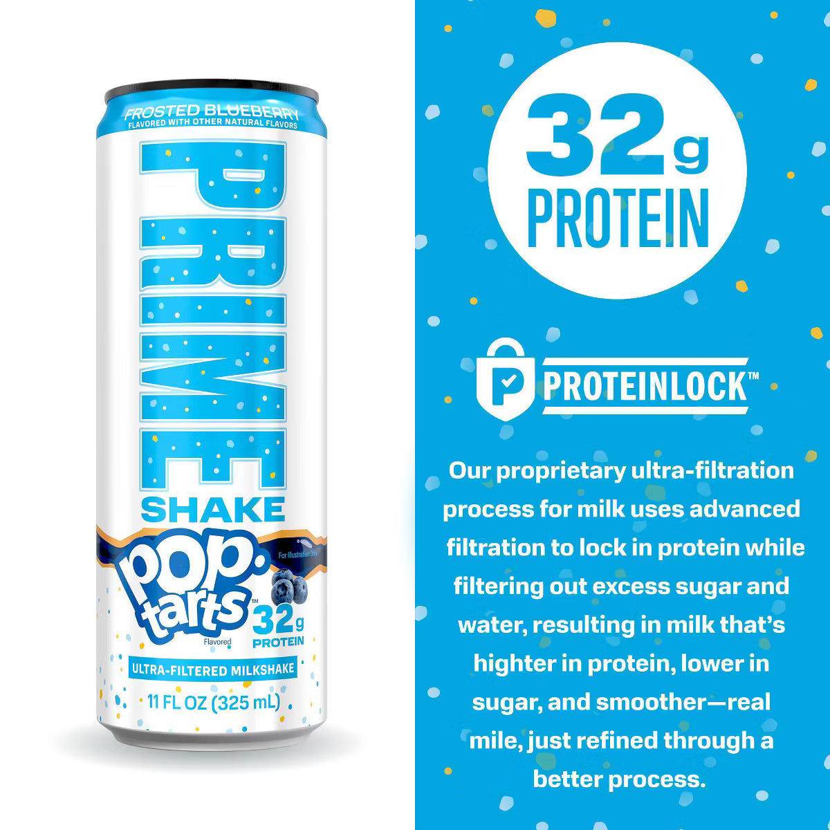 PRIME Shake X Pop Tarts - Frosted Blueberry - 11 fl oz Limited Edition (Pre-Order)