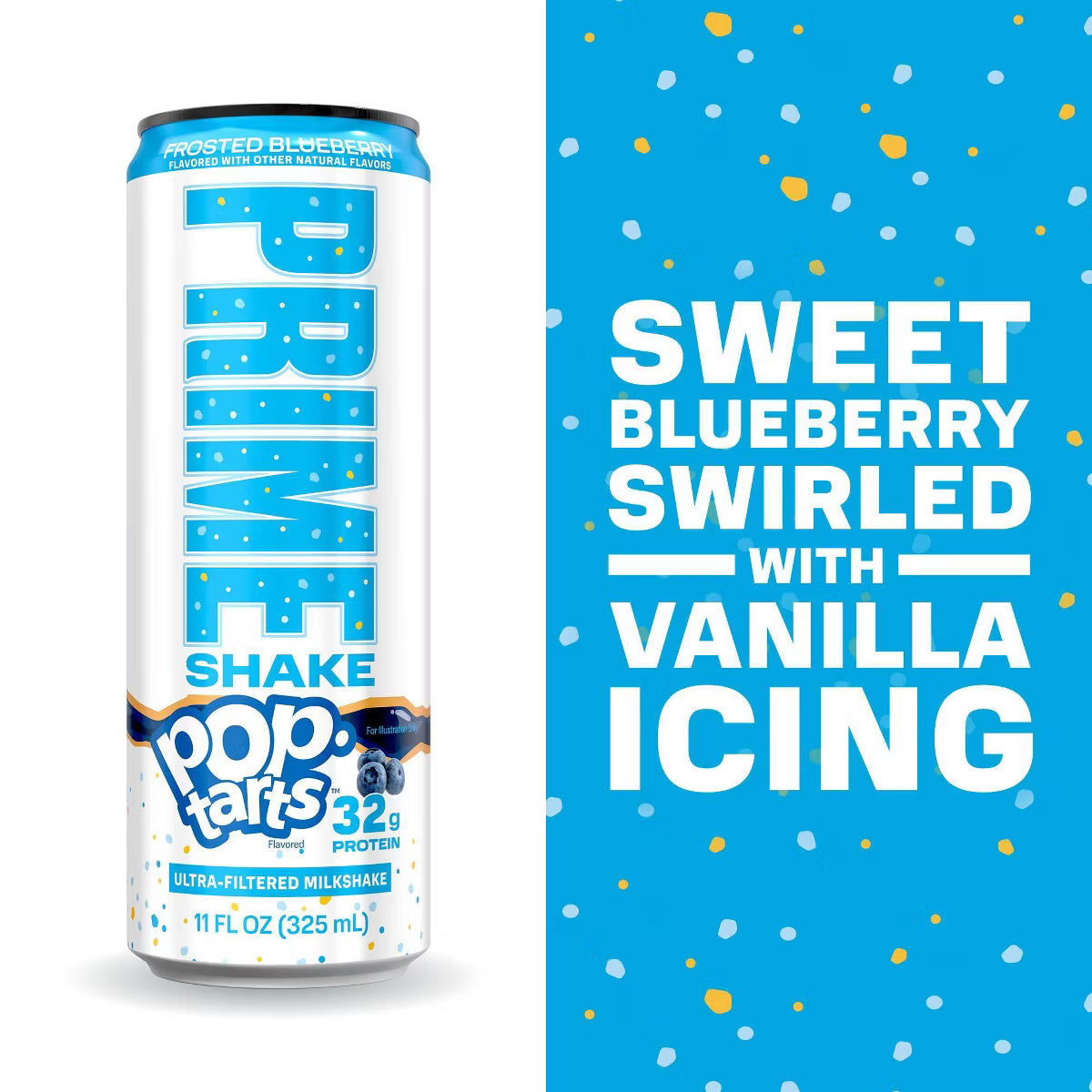 PRIME Shake X Pop Tarts - Frosted Blueberry - 11 fl oz Limited Edition (Pre-Order)