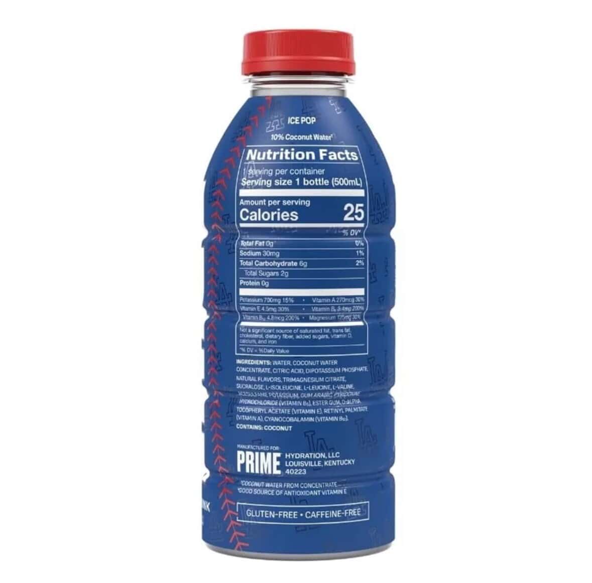 PRIME Hydration LA Dodgers V2 Blue Limited Edition - 16.9 fl.oz (500ml) image 1