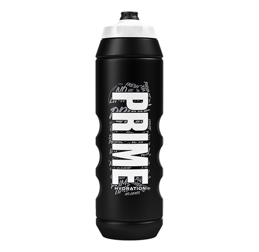 PRIME Hydration Limited Edition Black Graffiti Squeeze Sports Water Bottle