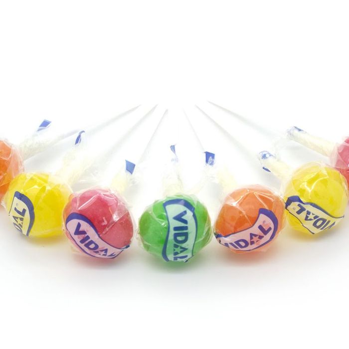 Vidal Lollies Jar (150 Lollies): Traffic Light, Assorted Fruit Flavors and Tongue Painters, Sour Blue Raspberry Tongue Painter Lollies