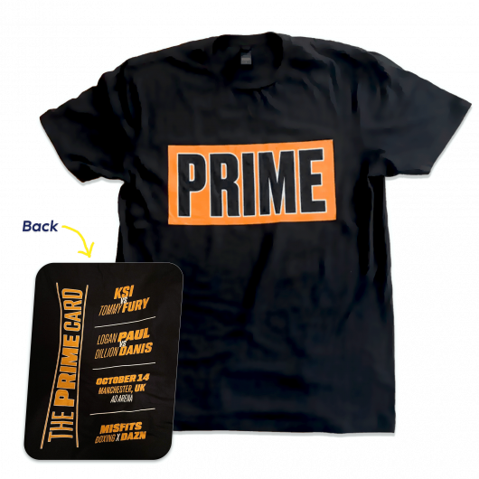 Official Limited Edition PRIME Hydration Misfits Card T-shirt